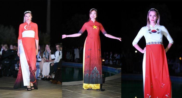 Dàn sao quốc tế dự show áo dài Việt tại Cannes