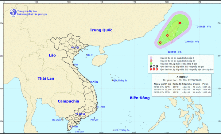 Bão số 4 vừa tan, áp thấp nhiệt đới mới lại xuất hiện trên Biển Đông