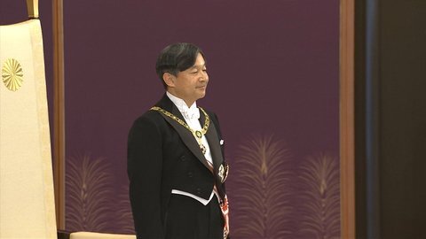 Giây phút đăng quang của Nhật hoàng Naruhito