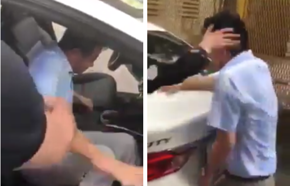 Clip: Bị sờ đùi khi học lái xe, nữ học viên chửi bới đạp tới tấp vào người dạy