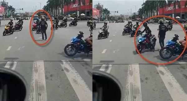 Clip: Phượt thủ ngang nhiên chặn đường cho cả trăm xe Exciter chạy qua