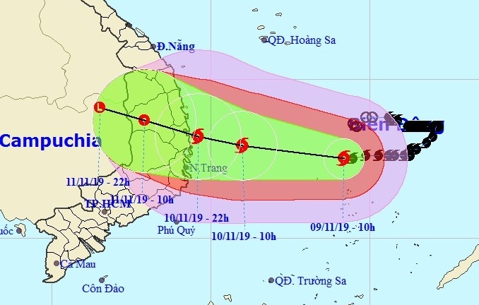 Bão số 6 đổ bộ vào đất liền thời điểm nào?