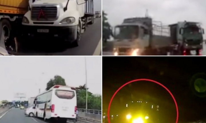 Video: Những pha lấn làn, vượt ẩu 'thách thức tử thần' của tài xế khiến người xem thót tim