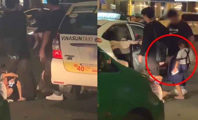 Clip: Hai bé gái đánh, đá khách du lịch vì không được cho tiền tại TP.HCM