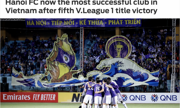 Báo châu Á: 'Hà Nội FC là CLB thành công nhất lịch sử V-League'
