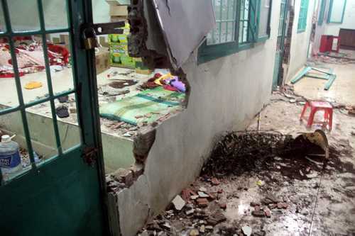 Ảnh: Trung tâm cai nghiện tan hoang sau khi bị học viên đập phá