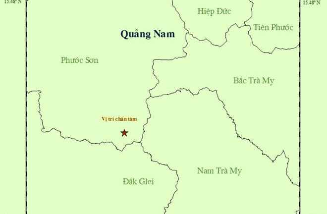 Quảng Nam tiếp tục xảy ra động đất