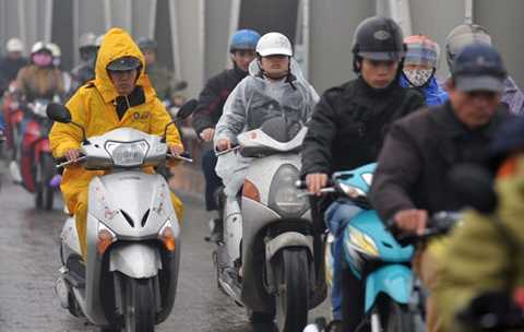 Chiều nay 23/11 Hà Nội mưa rét, nhiệt độ xuống 15 độ C