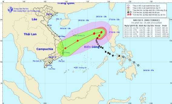Thông tin mới nhất cơn bão số 9 đổ bộ Biển Đông
