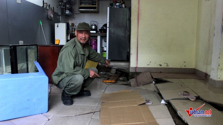 Nền nhà sụt lún, nổ như bom ở Hà Nội