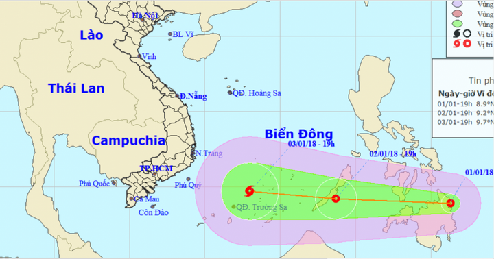 Biển Đông sắp hứng cơn bão đầu tiên năm 2018