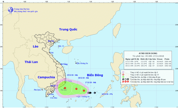 Miền Bắc đón không khí lạnh, miền Nam đề phòng áp thấp nhiệt đới trên Biển Đông