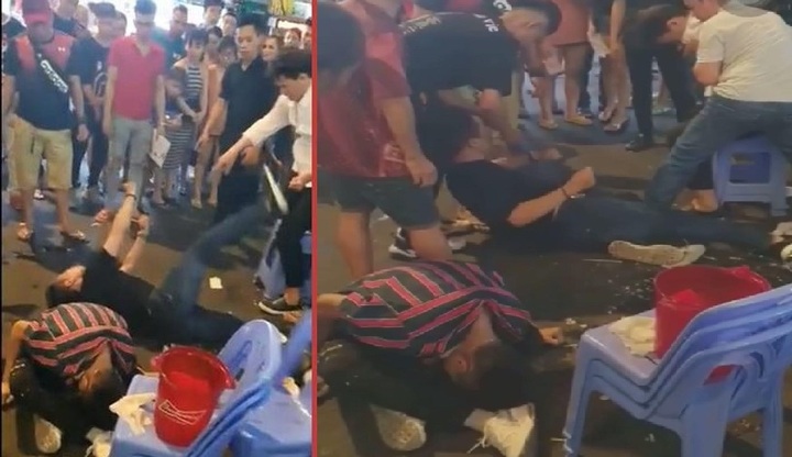 Ba thanh niên sốc bóng cười, giãy đành đạch trên phố Bùi Viện