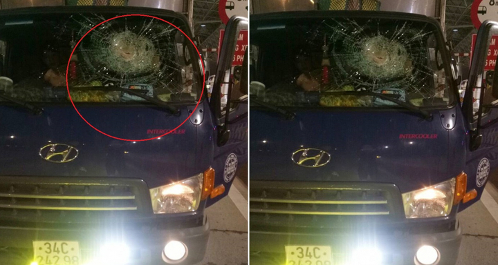 Triệu tập nhóm thanh niên ném đá vỡ kính xe tải trên cao tốc Hạ Long - Vân Đồn