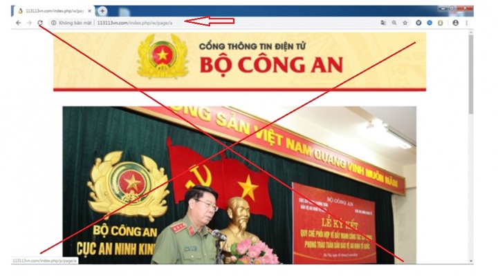 Hàng loạt trang mạng giả lực lượng công an thu thập thông tin qua thiết bị di động