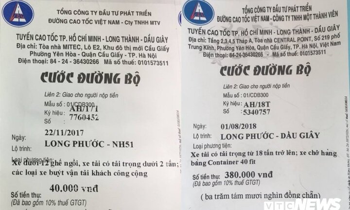 Xuất hiện vé BOT giả trên cao tốc TP.HCM - Long Thành - Dầu Giây