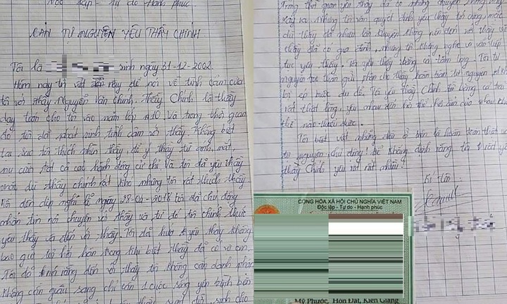 Đang xác minh 'bản tự nguyện yêu thầy' của nữ sinh Kiên Giang