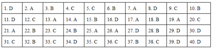 Đáp án mã đề 323 môn Lịch sử kỳ thi THPT Quốc gia 2019 của Bộ GD&ĐT