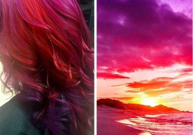 Nữ sinh thích thú với trào lưu ‘tóc hoàng hôn’