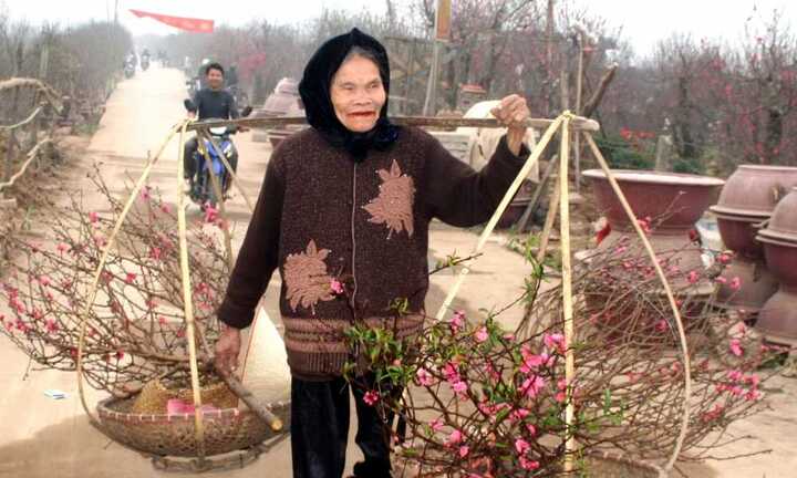 Bà cụ gánh mùa Xuân vào phố