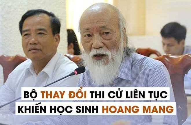 PGS Văn Như Cương: 'Bộ GD-ĐT thay đổi liên tục khiến học sinh hoang mang'