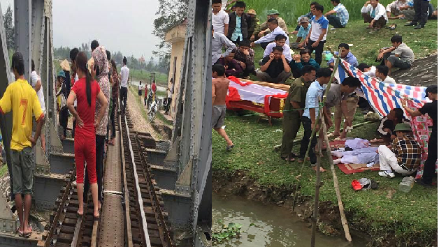 Mải chụp ảnh trên đường ray, nữ sinh bị tàu hỏa tông rơi xuống sông chết thảm