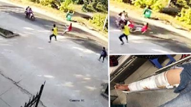 Bị truy bắt, kẻ trộm tông thẳng xe vào phó trưởng công an xã