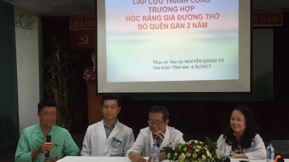 ​Bỏ quên hàm răng giả trong đường thở gần 2 năm