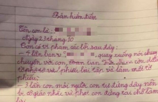 Phụ huynh 'tố' giáo viên chủ nhiệm bắt học sinh nghỉ học vì nói chuyện riêng