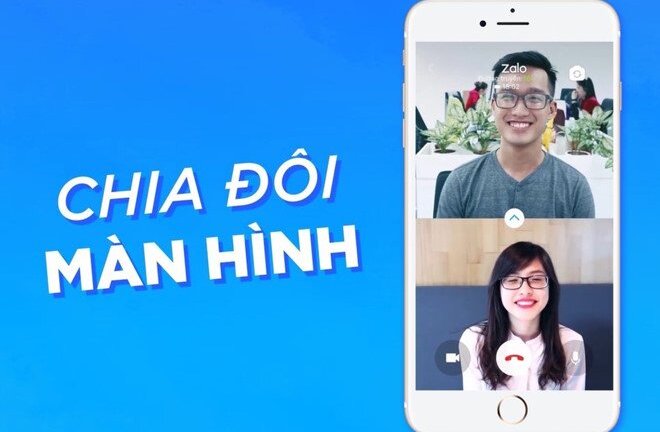 Tính năng chia đôi màn hình của Zalo Call