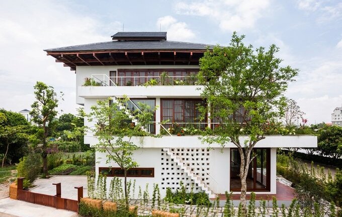 Ấn tượng căn nhà hình bậc thang, phong cách Nhật ở Vĩnh Phúc