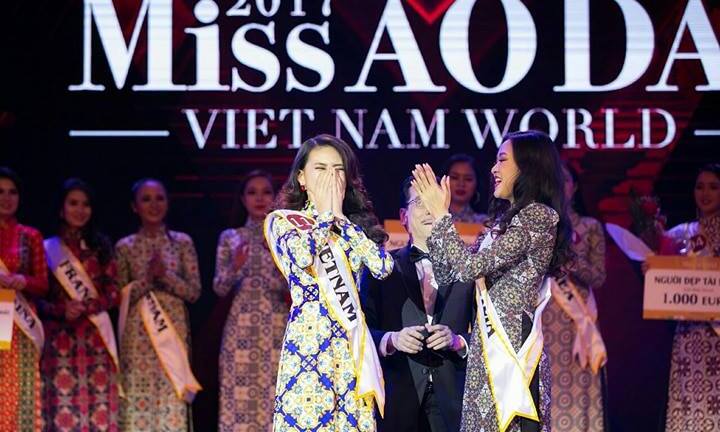 Bùi Quỳnh Hoa đăng quang 'Miss Áo dài Việt Nam World 2017'