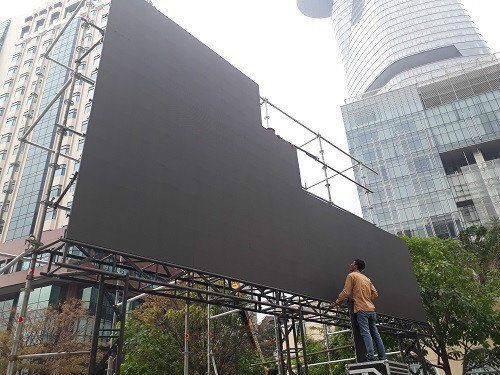 Màn hình LED cỡ lớn siêu nét sẵn sàng cho chung kết U23 Châu Á