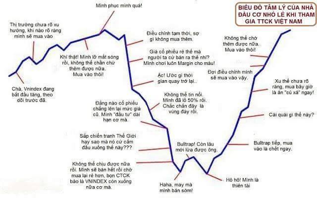 Chứng khoán 'sập sàn', dân mạng chế 'biểu đồ tâm lý nhà đầu tư'