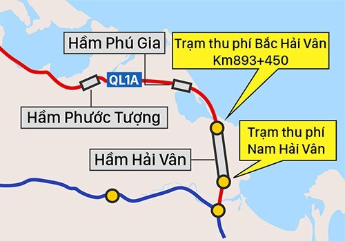 Bộ Giao thông đề xuất ghép 2 trạm thu phí ở khu vực hầm Hải Vân