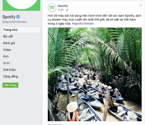 Dịch vụ nghe nhạc trực tuyến Spotify lớn nhất thế giới vào Việt Nam