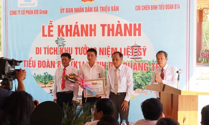 Khánh thành di tích Khu tưởng niệm liệt sỹ Tiểu đoàn 814