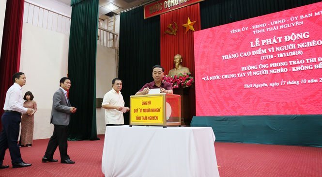 Thái Nguyên: Huy động 6,8 tỷ đồng trong ngày đầu phát động Tháng cao điểm 'Vì người nghèo'