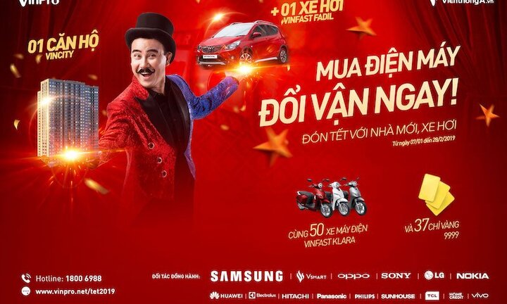 'Mua điện máy – Đổi vận ngay' tại VinPro & Viễn thông A