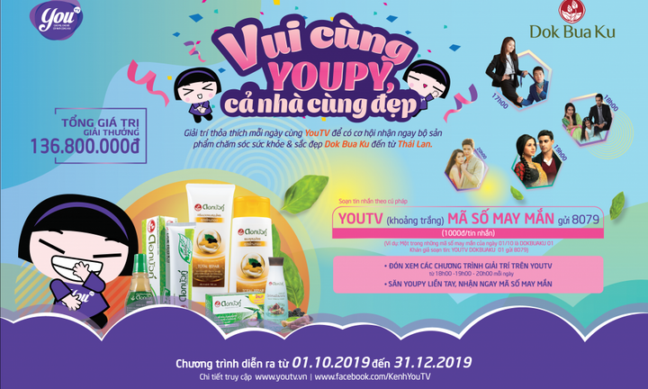 'Vui cùng YouPy, cả nhà cùng đẹp' – Chương trình quà tặng bất ngờ từ YouTV