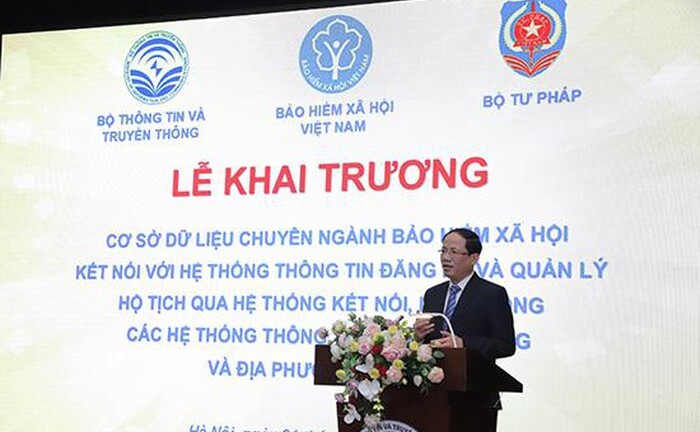 Khai trương cơ sở dữ liệu chuyên ngành BHXH