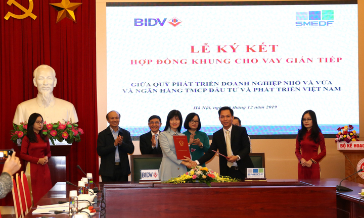 BIDV - Ngân hàng đầu tiên triển khai cho vay gián tiếp nguồn quỹ PTDNNVV Việt Nam