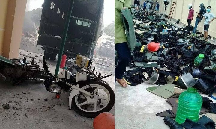 Hàng chục công an bị thương, nhiều xe công vụ bị thiêu rụi ở Bình Thuận