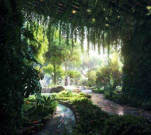 Hé lộ hình ảnh rừng nhiệt đới sẽ có trong khách sạn siêu sang ở Dubai