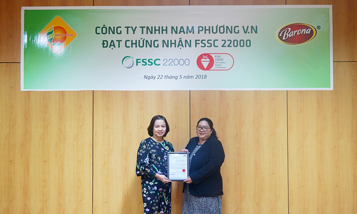 Công ty Nam Phương vinh dự đạt chứng nhận FSSC 22000
