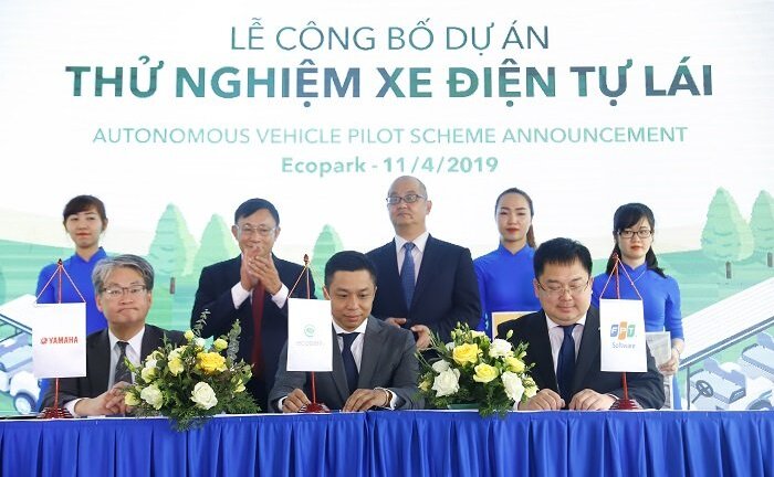 Yamaha, FPT, Ecopark hợp tác chạy thử xe điện tự lái