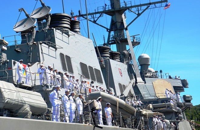 Tàu chiến Mỹ đến Đà Nẵng diễn tập tìm kiếm cứu nạn