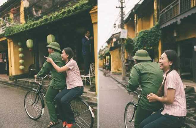 Ảnh cưới tái hiện tình yêu 'Ông bà anh' của đôi trẻ Đà Nẵng