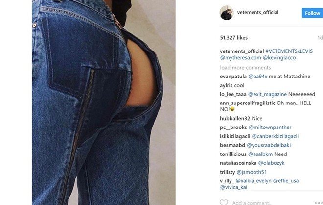 Quần jeans hở vòng 3 giá 43 triệu đồng gây 'sốt' làng thời trang