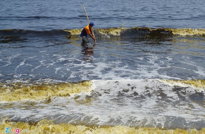 Vệt nước màu đen kéo dài hơn 5 km ven biển Đà Nẵng